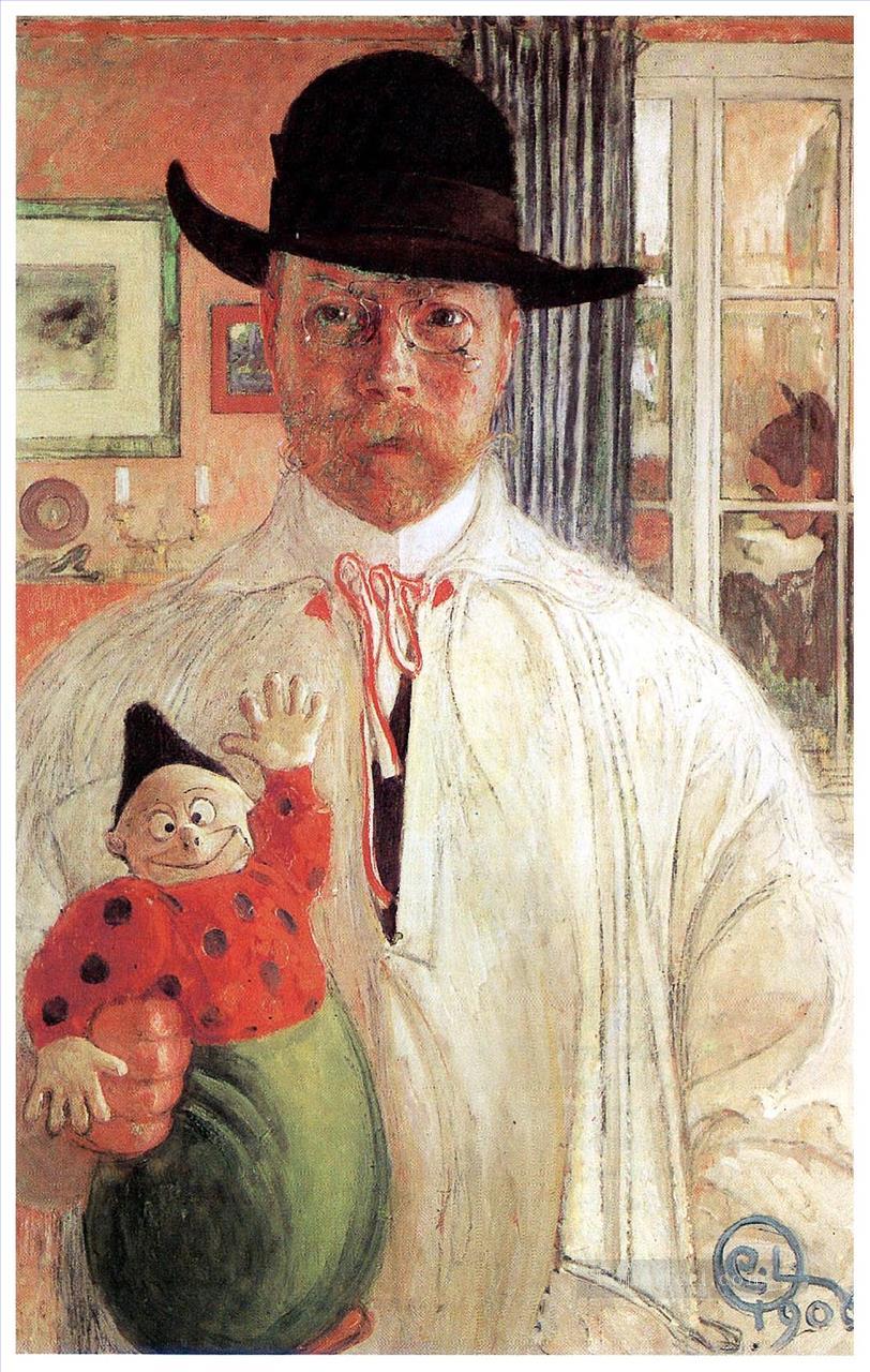 self recognition 1906 Carl Larsson Oil Paintings